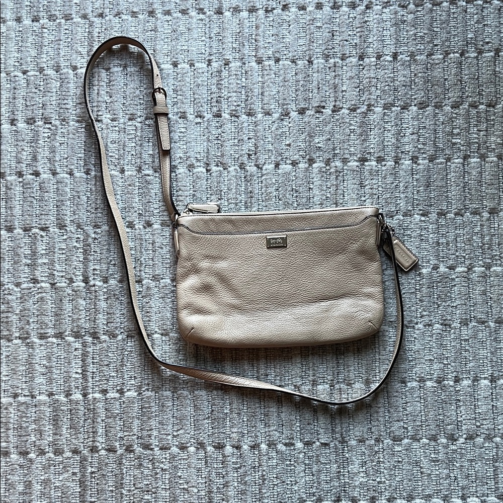 Coach Cream Leather Crossbody Bag
